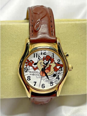 Armitron 2200/476 Warner Bros. TAZ Quartz Women's Musical Watch - WORKS